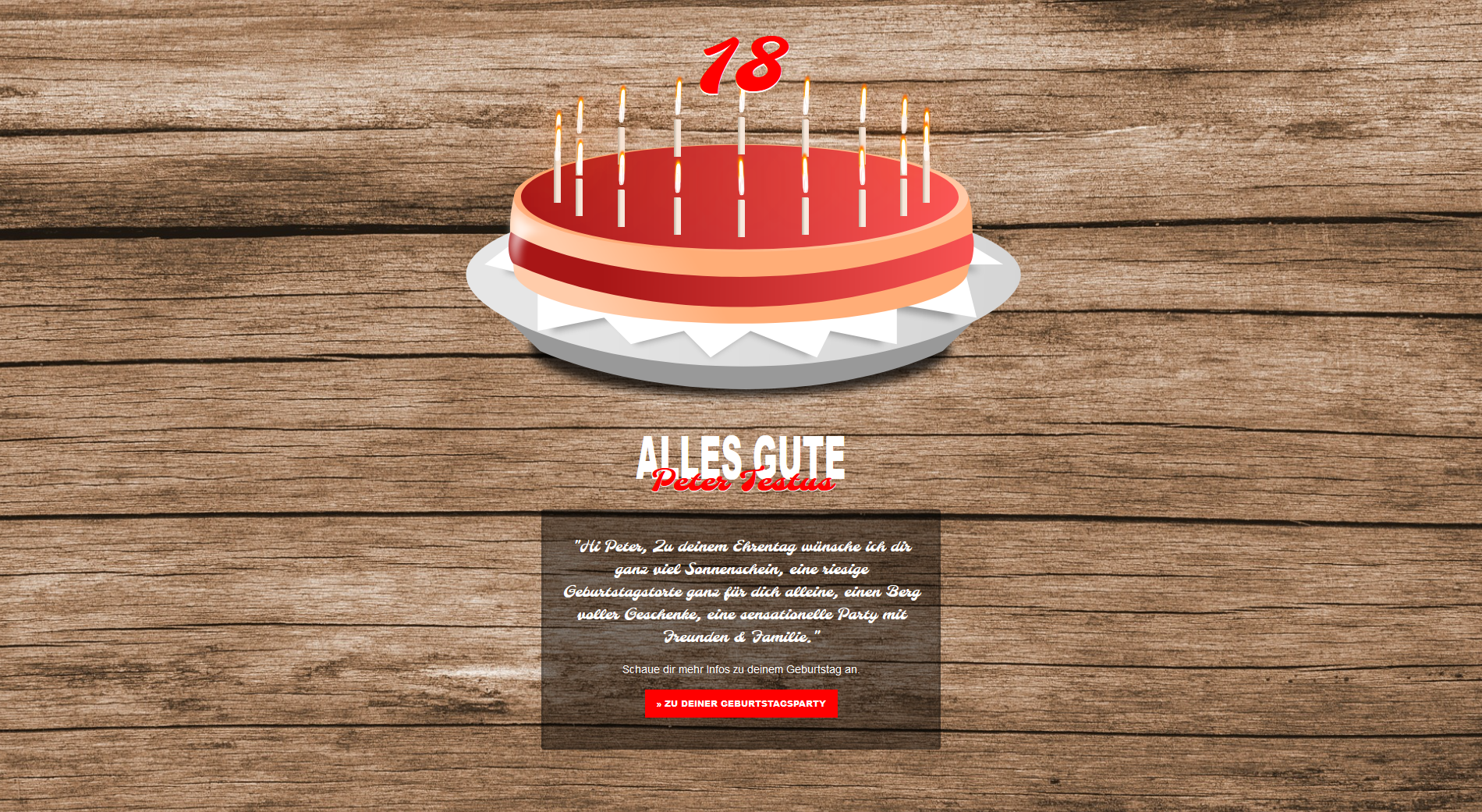 Send individual birthday greetings to your friends